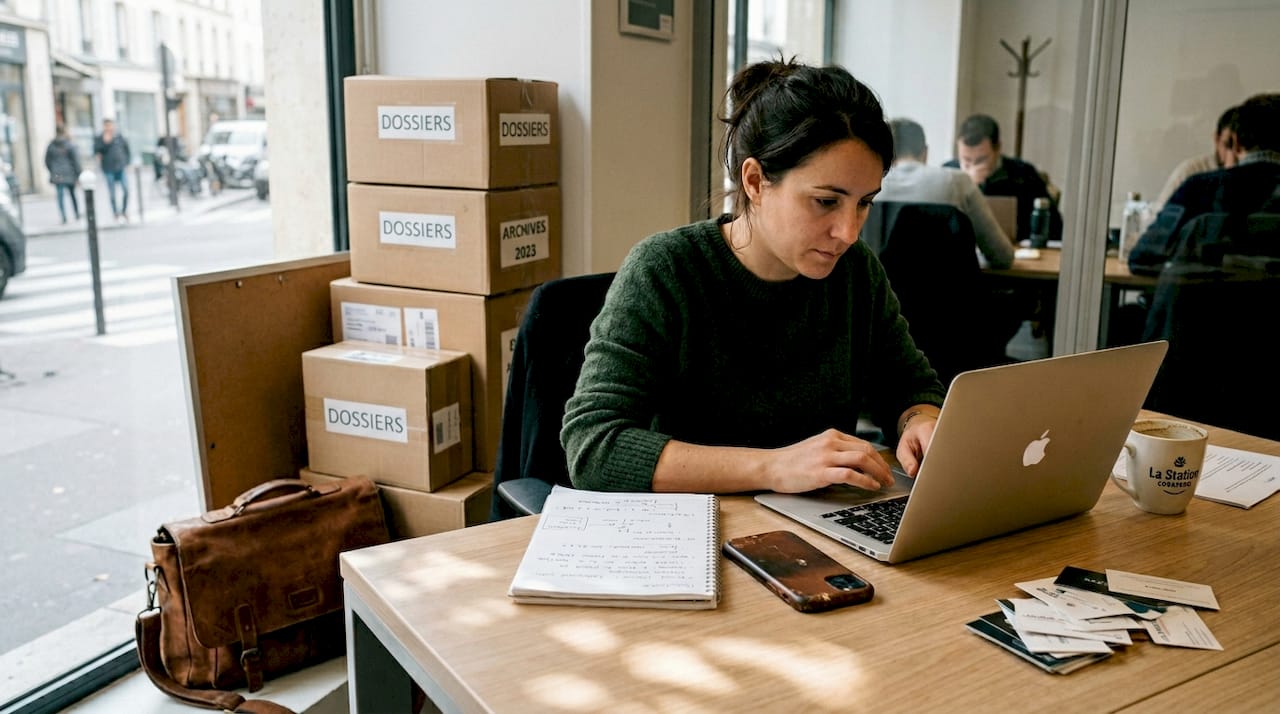Une femme évoluant au sein d'une petite entreprise spécialisée dans le numérique.