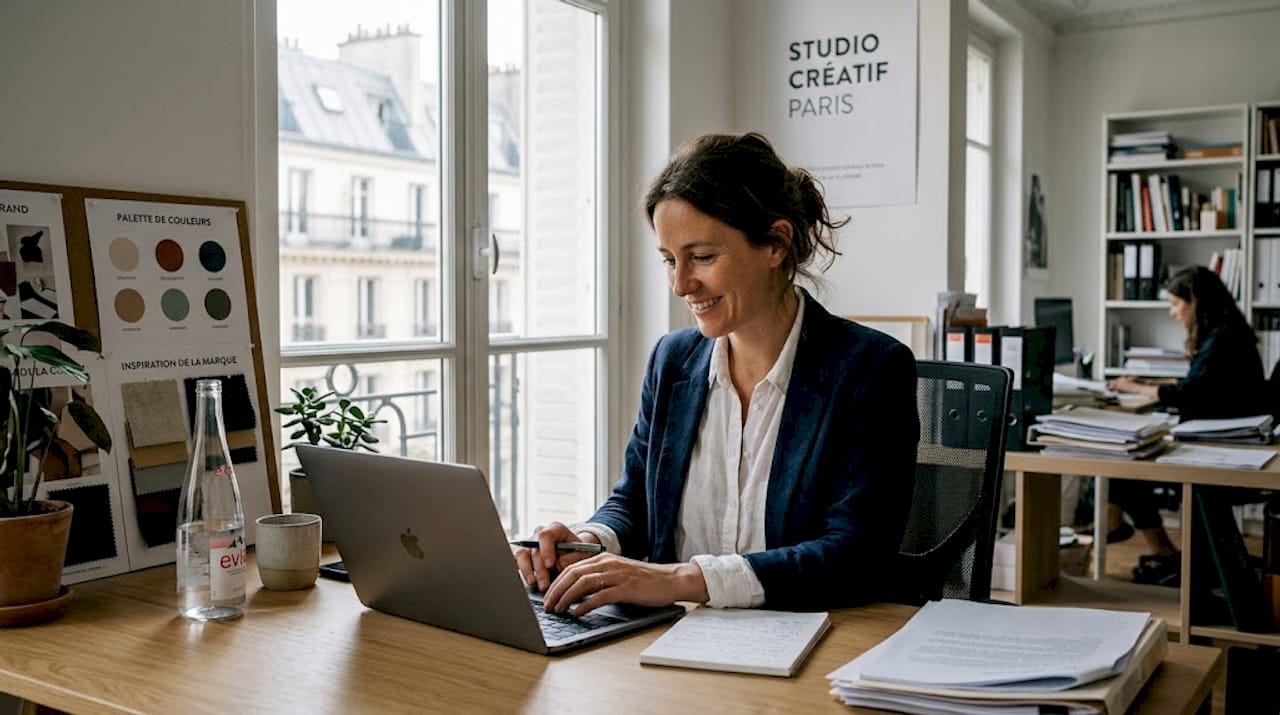 Un entrepreneur en pleine réflexion sur la stratégie de marque de son entreprise.