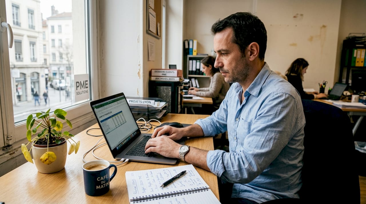 Spécialiste du marketing digital travaillant au sein d’une petite agence