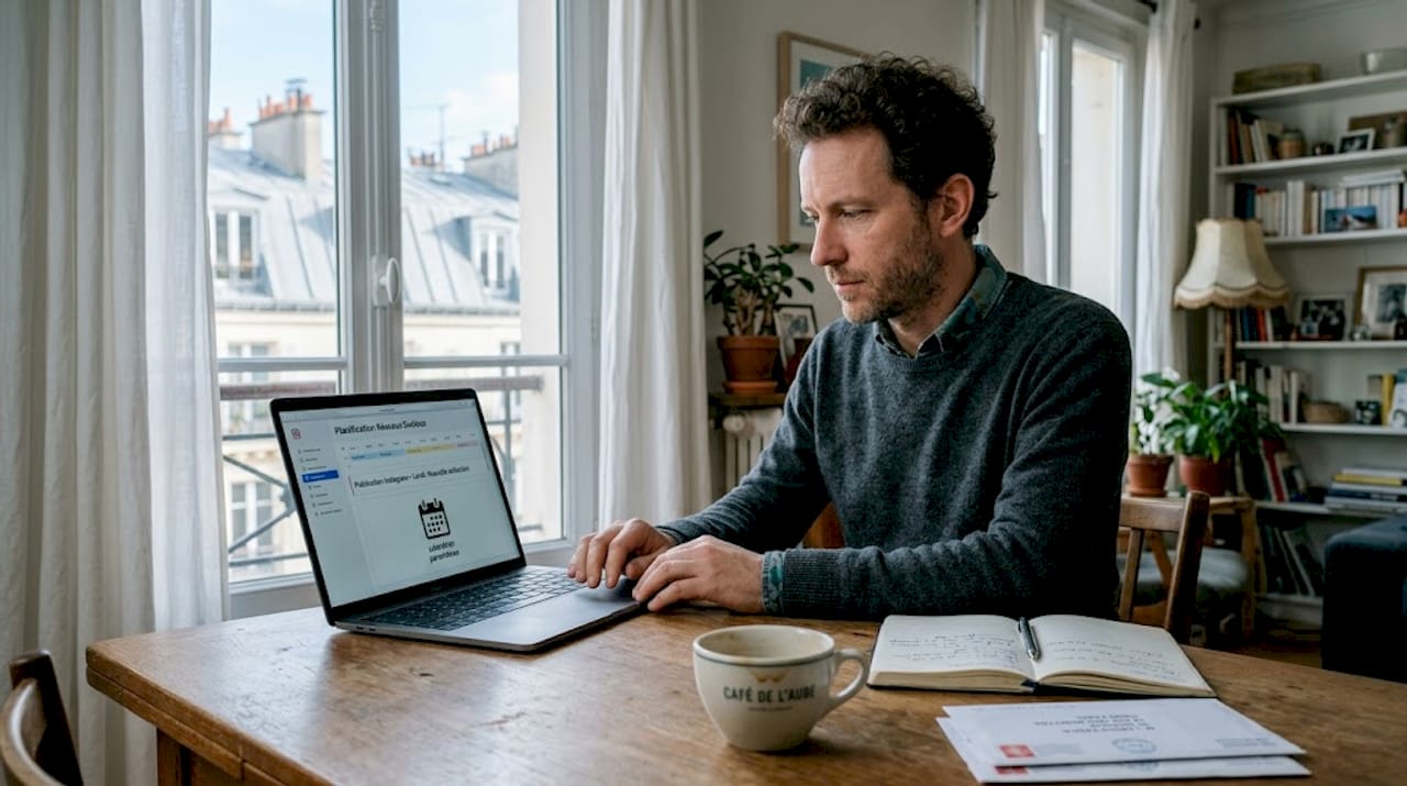 Entrepreneur spécialisé dans la communication digitale, je travaille depuis mon domicile.