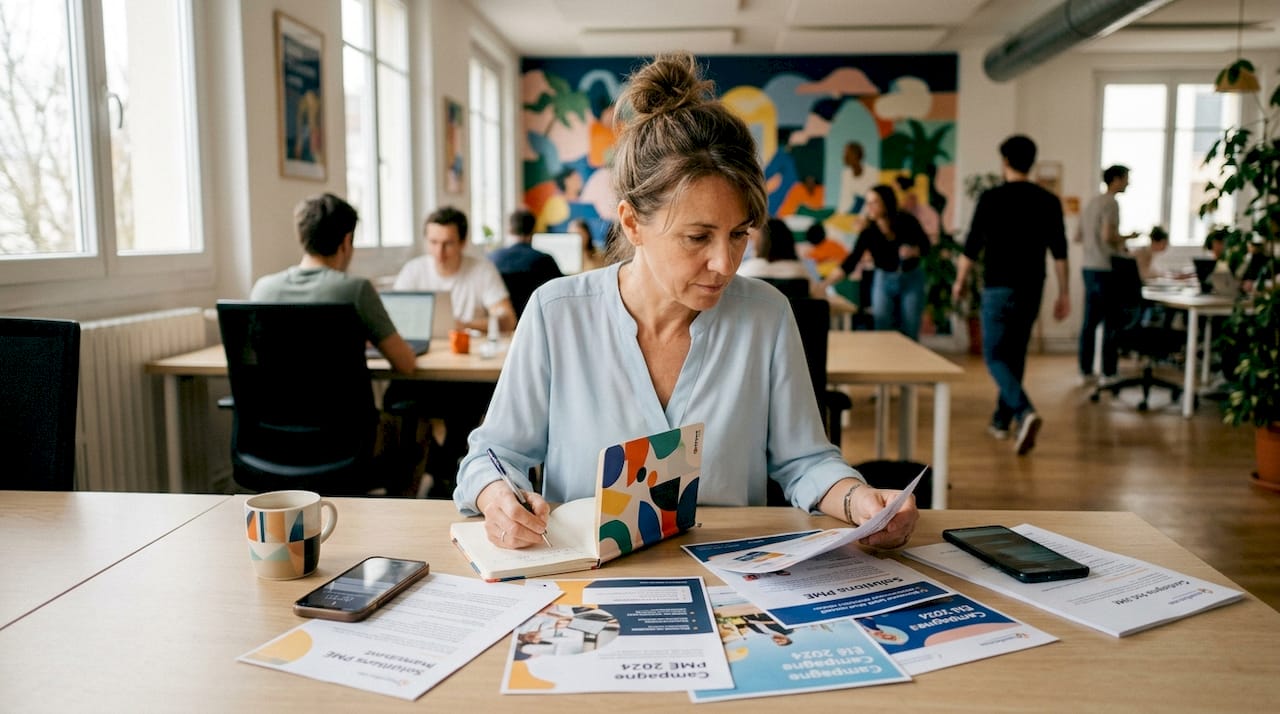 Le responsable marketing d’une PME passe en revue les supports liés à la confiance pour s’assurer de leur pertinence et de leur impact auprès des clients.