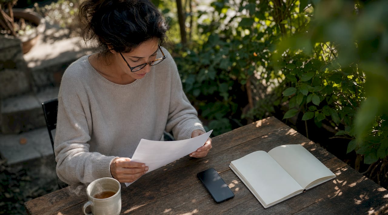 Un entrepreneur passe en revue sa liste de tâches numériques installé à son bureau.