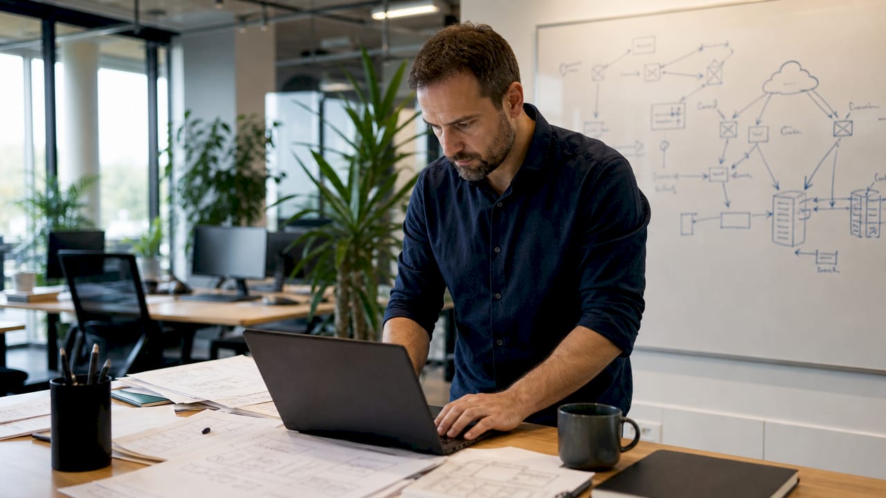 Expert en cybersécurité accompagnant une PME dans la protection de son site web
