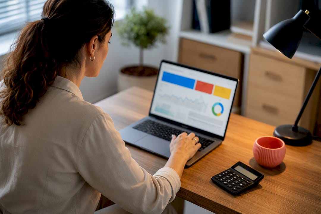 Responsable ajustant un budget publicitaire en ligne