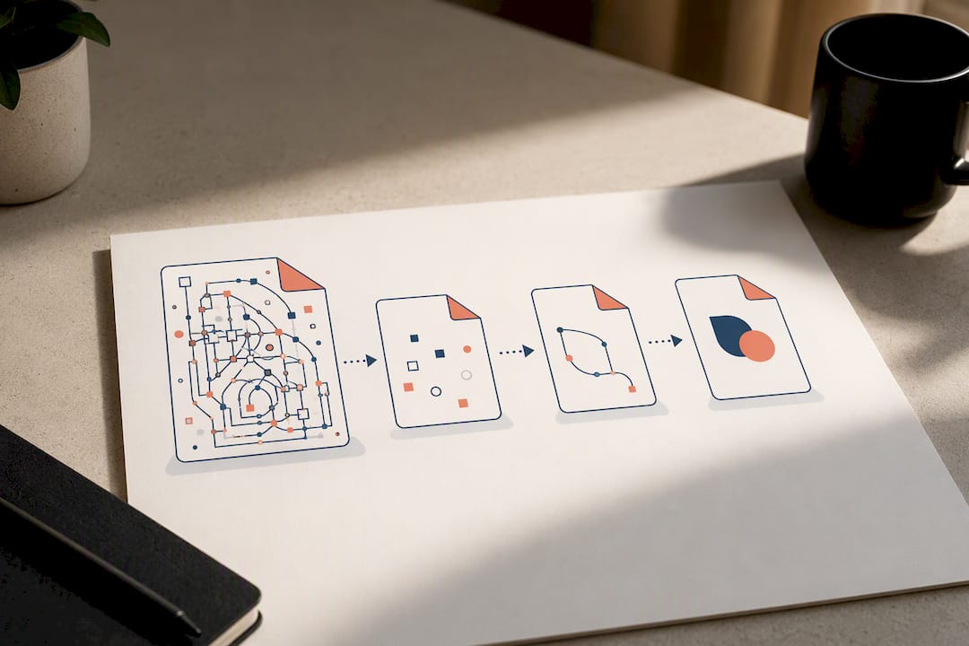 Processus visuel de nettoyage d’un fichier SVG
