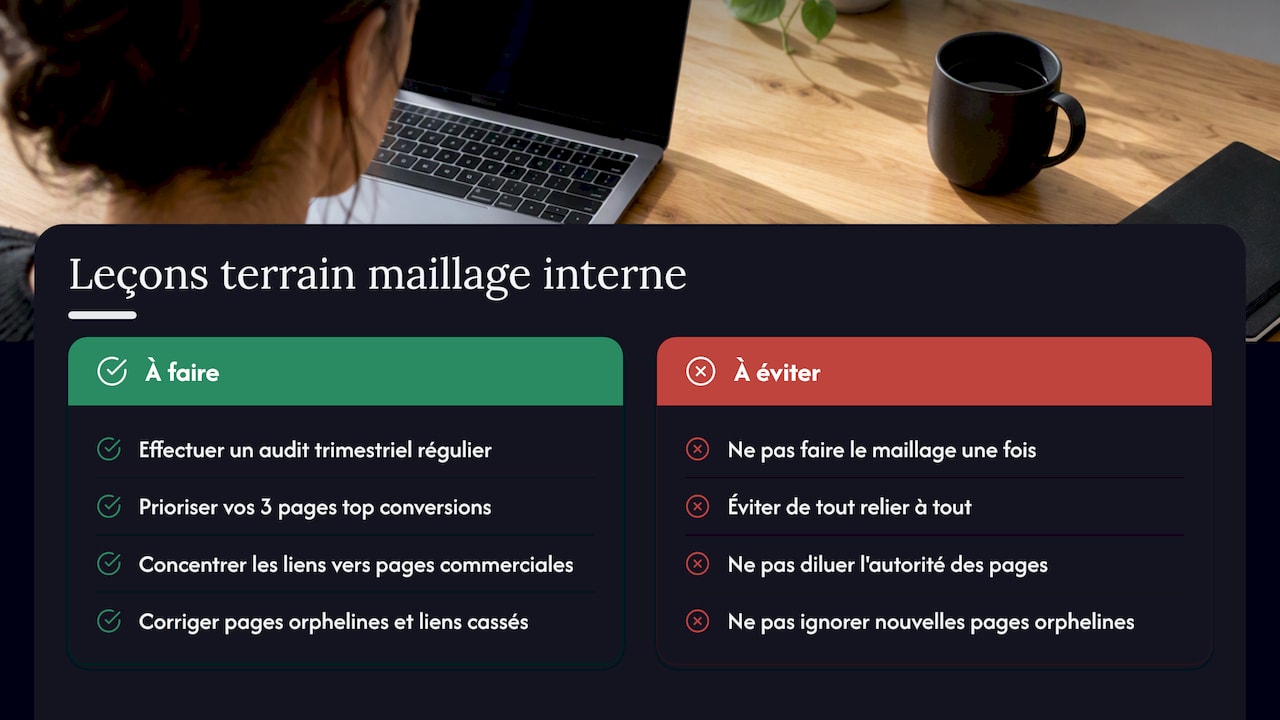 Ce que l'expérience du terrain nous apprend sur le maillage interne — overview diagram