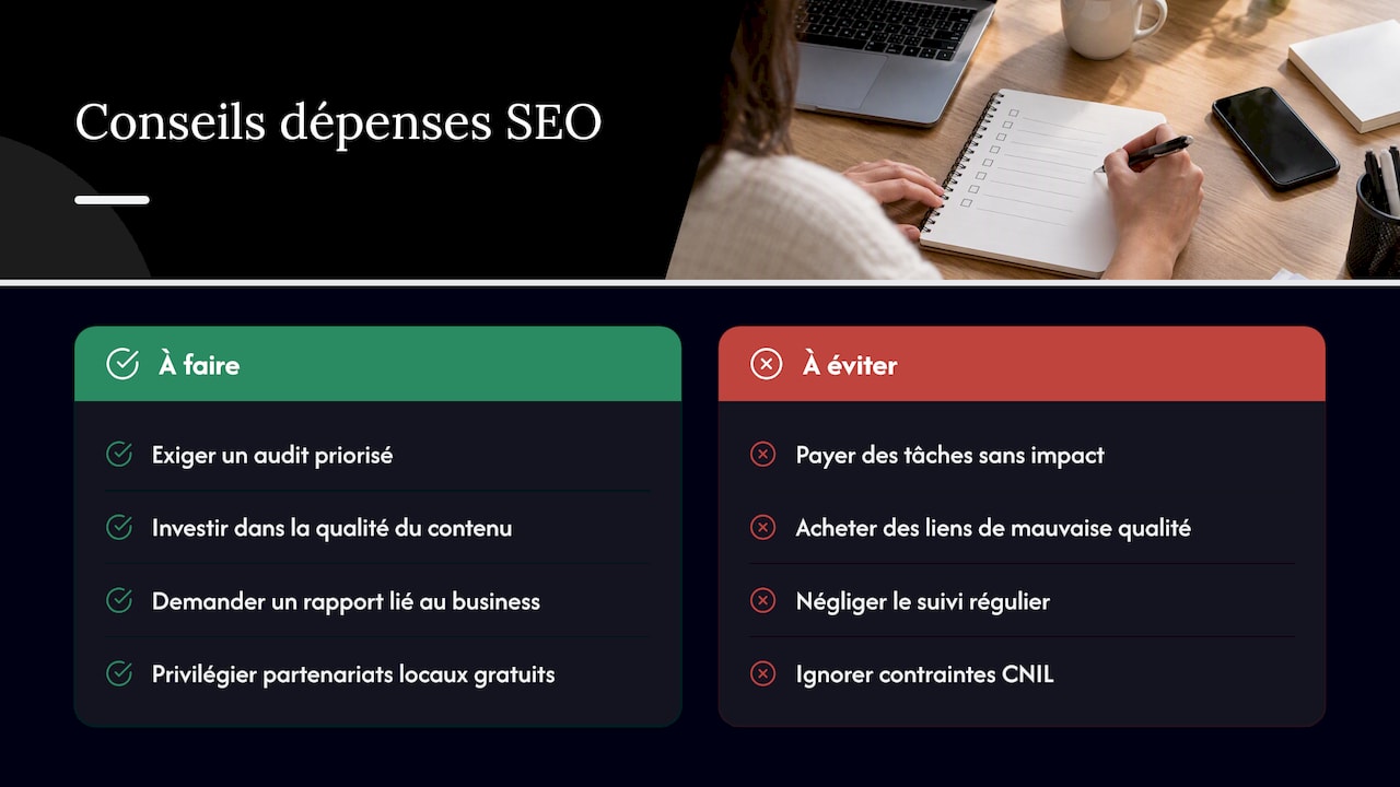 Ce que couvre réellement chaque poste de dépense en référencement — overview diagram