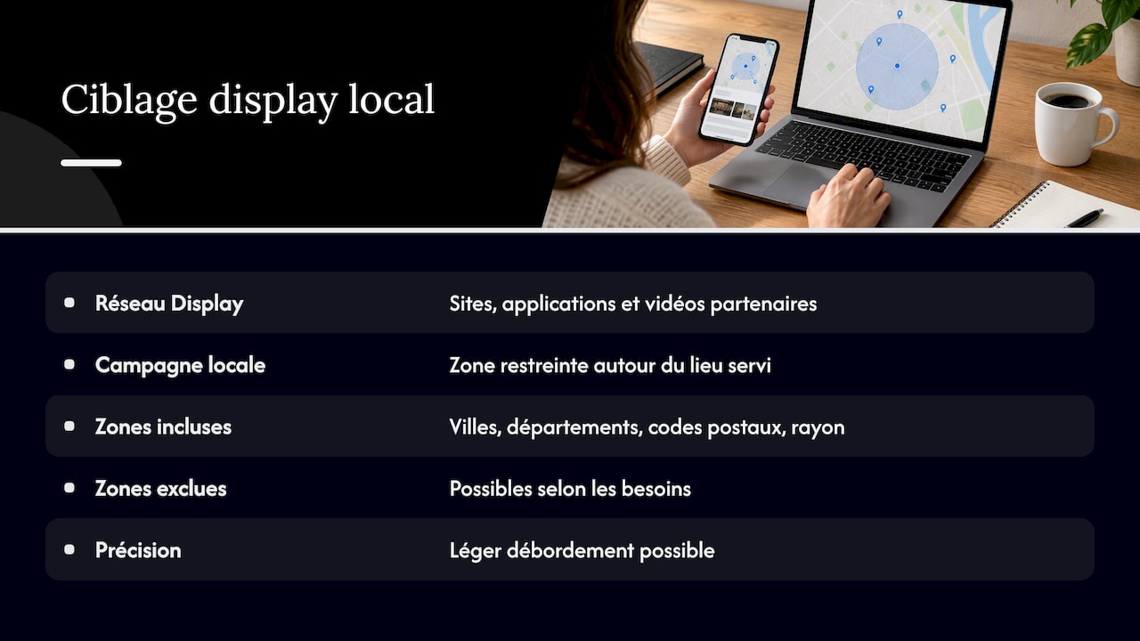 Ce qu'est une campagne display locale — overview diagram