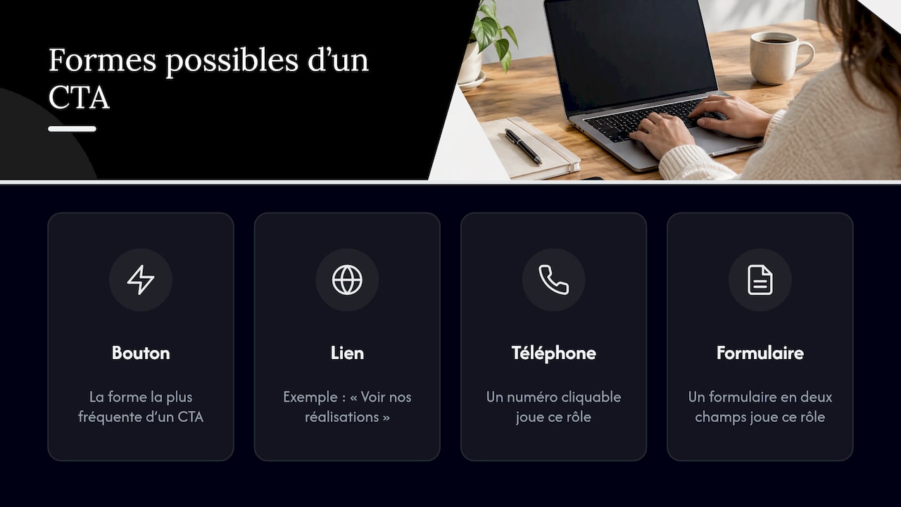 Ce qu'est un appel à l'action, et comment on le dit en français — overview diagram