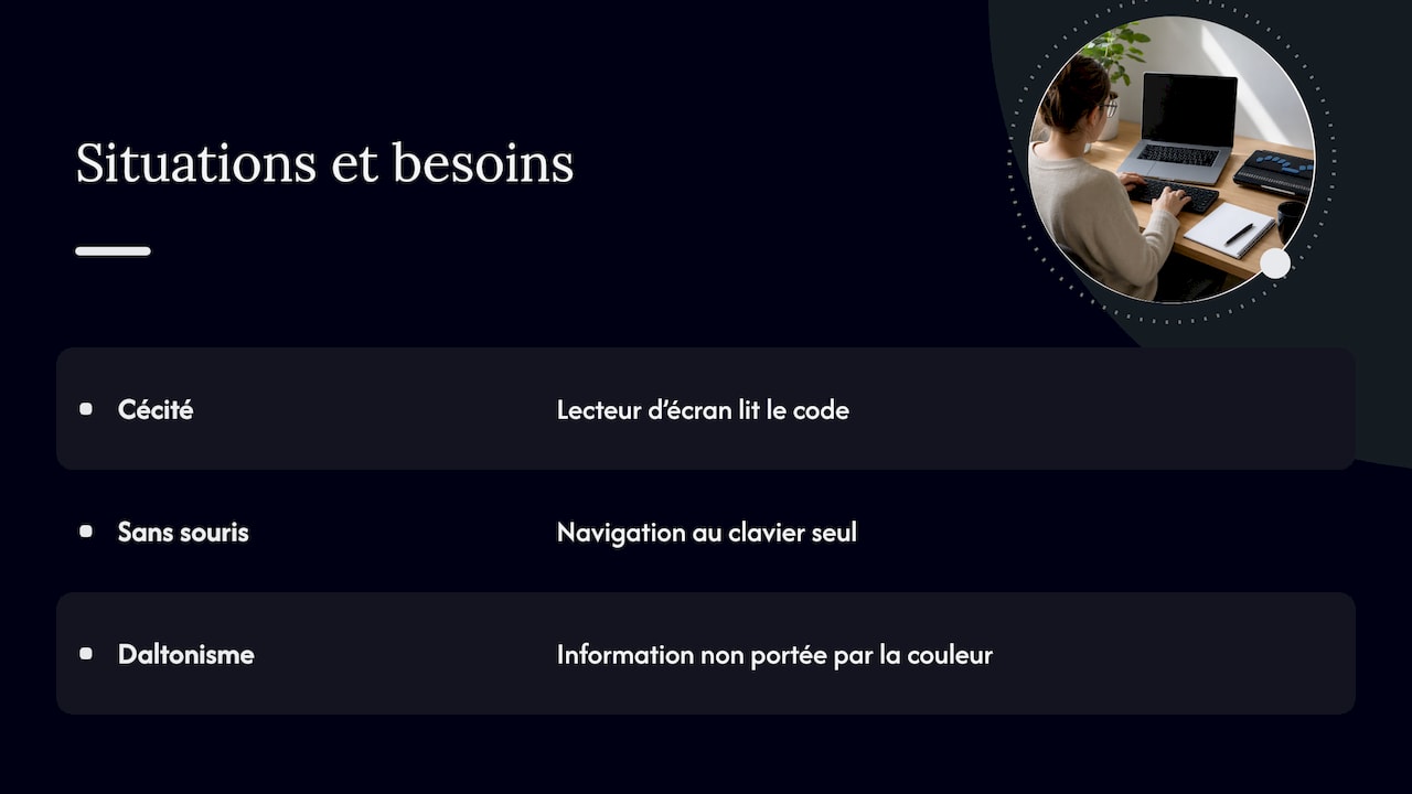 Accessibilité web : de quoi parle-t-on exactement ? — overview diagram
